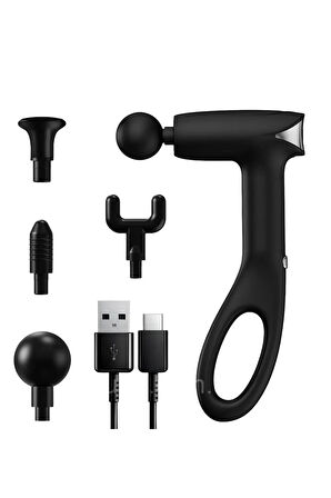 Glr Kh-555 Taşınabilir Şarjlı Titreşimli Kas Masaj Cihazı 4 Başlıklı  Hediye Seti