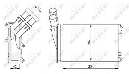 Psa Kalorıfer Radyatoru P306 Xsara Xantıa Zx 1,6 1,8 2,0 1,4 Hdi 1,5 D 97>05 Beher Tipi - Nrf 54308