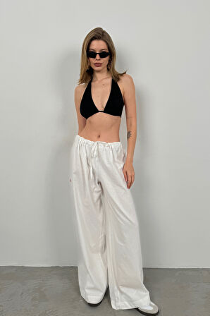 Tünel Detay Vual Beyaz Pantolon