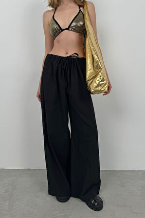 Tünel Detay Vual Siyah Pantolon