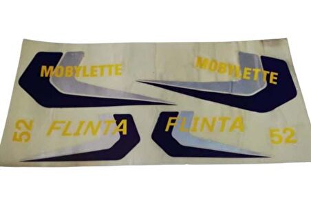 Mobylette 52 Filinta Yazı Takımı Mavi-gri