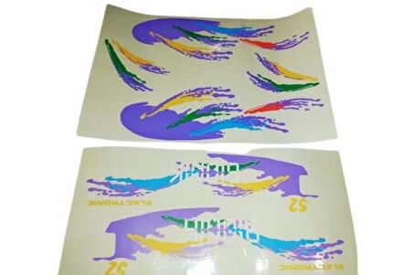 Mobylette 52 Bionik Yazı Takımı Rengarenk