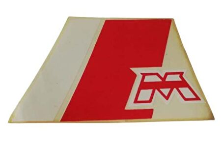 Mobylette Enduro Far Paneli Yazısı Kırmızı-beyaz