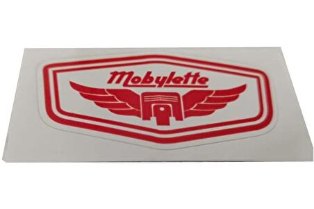 Mobylette M Yazı Kırmızı Pistonlu Kanatlı