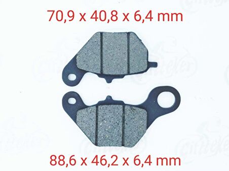 E-bis Yuki Luna Ön Fren Disk Balatası Takım