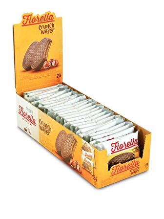 Fiorella Crunch Çikolatalı Gofret 20 Gr. 24'lü (1 Paket)