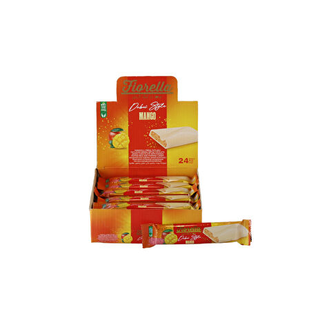 Fiorella Dubai Mangolu Pirinç Patlaklı Beyaz Çikolata 30 Gram 24 Adet (1 Kutu)