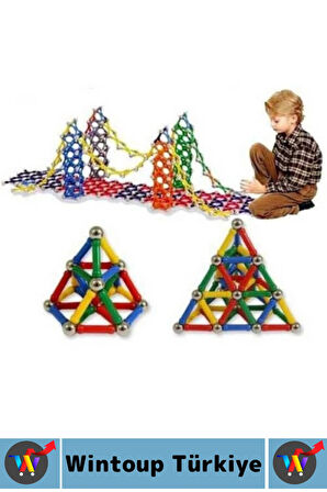 Eğitici Motor Beceri El Göz Koordinasyonu Geliştiren Eğlenceli Çocuk Manyetik Lego Seti 37 Parça