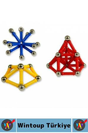 Eğitici Motor Beceri El Göz Koordinasyonu Geliştiren Eğlenceli Çocuk Manyetik Lego Seti 37 Parça