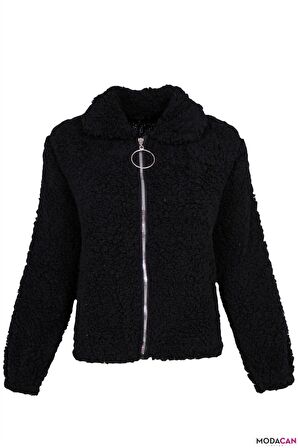 Fermuarlı Peluş Sweat