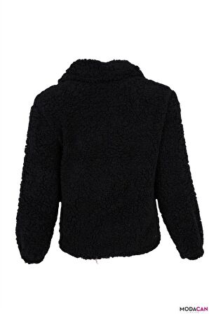 Fermuarlı Peluş Sweat