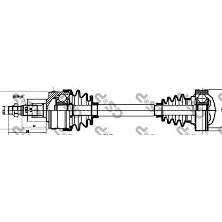 Mercedes Aks MILI On (abs'lı) V-Class 638/2 97>03 Vito 638 97>03 - Gsp 235002