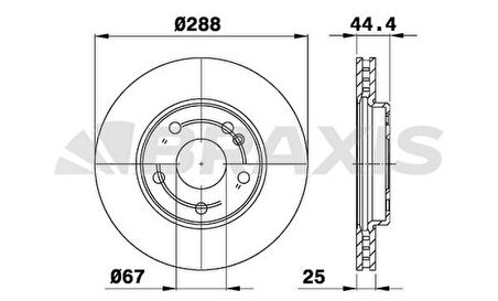 Mercedes Fren Diski On A-Class W169 04>12 B-Class W245 05>11 - Braxıs Ae0155