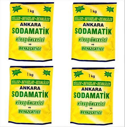 1 KG * 4 ADET KİREÇ ÖNLEYİCİ VE BEYAZLATICI (tüller - beyazlar -renkliler)