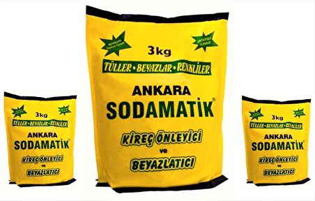 3 KG * 3 ADET KİREÇ ÖNLEYİCİ VE BEYAZLATICI (tüller - beyazlar - renkliler)