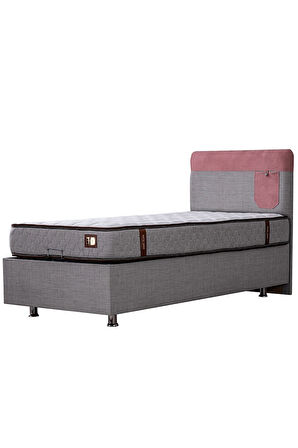 Genç Baza Seti, Flora Baza + Başlık + Ortho Soft Yatak Seti, Pembe