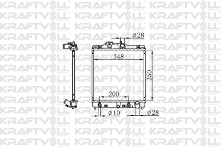 Honda Motor Su Radyatoru Honda CIVIC 1992-2000 (350*359*23) Manuel Vites - Kraftvoll 08040051