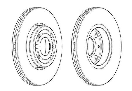 Renault On Fren Aynası (diski) Captur Clio IV Kangoo III Zoe Citan Dokker Lodgy 1,2 / 1,4 / 1,5 / 1,6 (4 Bij - Kraftvoll 07040019
