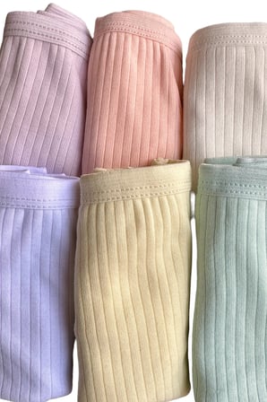 Kız Çocuk Renkli Likralı Pamuklu Fitilli Boxer Külot 12 Li (Dondeza Model)