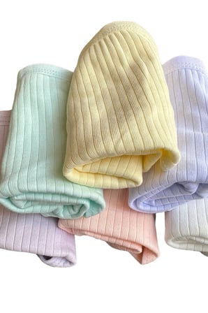 Kız Çocuk Renkli Likralı Pamuklu Fitilli Boxer Külot 12 Li (Dondeza Model)