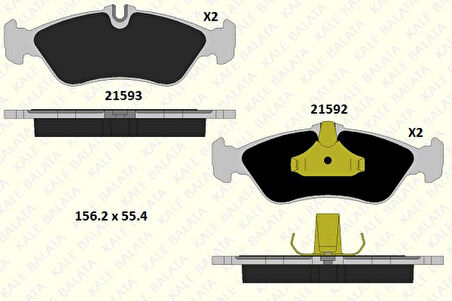 Mercedes Fren Balatası Arka Sprinter 96>06 Lt 28 35 46 96> - Kale B 21592 188 15 Ans