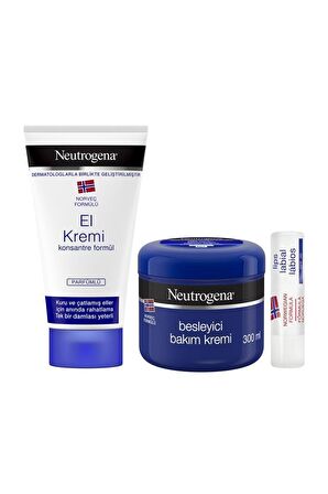 Neutrogena Parfümsüz El Kremi 75 Ml + Dudak Kremi Hediye 