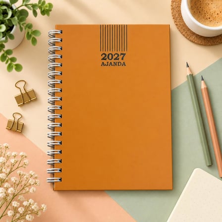 Ofisinn 2027 17x24 cm Sert Kapak Spiralli Günlük Ajanda Planlayıcı TURUNCU
