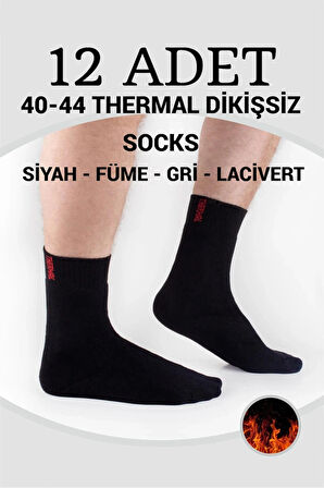 Erkek Thermal Socks Çorabı Kışlık Extra Kalın Havlu Renkli Dikişsiz