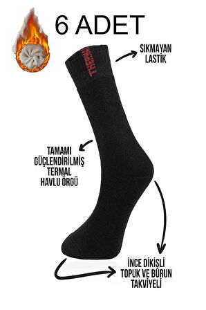 EASTERN PRINCE Erkek Thermal Socks Çorabı Kışlık Extra Kalın Havlu Renkli Dikişsiz