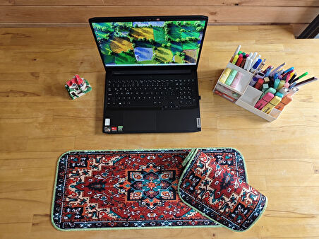 SGE TEKNOLOJİ 70X30 CM FOSFORLU DİKİŞLİ DEKORATİF HALI KAYDIRMAZ TABAN SPEED YÜZEY OYUNCU MOUSE PAD GAMİNG