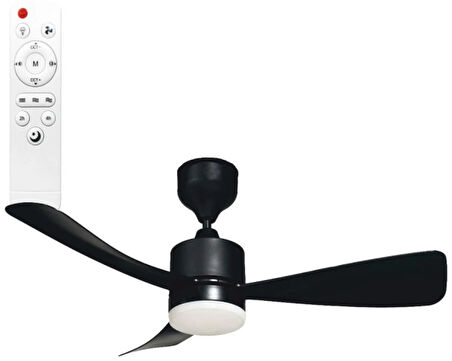 Helios Opto HS-9304  70 W 3 PERVANELİ KUMANDALI TAVAN VANTİLATÖRÜ SİYAH