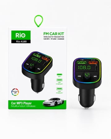 Kablosuz Araç MP3 Çalar FM Transmitter Type-C Girişi Ve Çift USB Şarj Portu