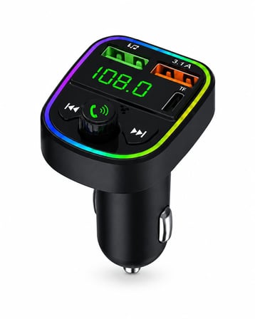 Kablosuz Araç MP3 Çalar FM Transmitter Type-C Girişi Ve Çift USB Şarj Portu