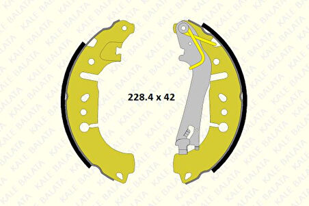 Fiat Arka Fren Balatası Pabuc Egea 1,3d/1,4/1,6 - Fiat 500l 0,9/1,3d - Kale B 1242 0450 05 P Kf23