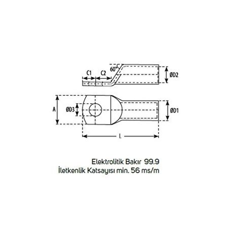 NOVA 16Mm (M8) Standart Kablo Pabucu