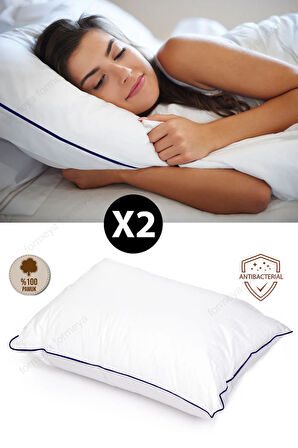 2 Adet Climate Nano Jel Yastık Otel Yastığı 50x70 cm %100 Pamuk Dış Kumaş