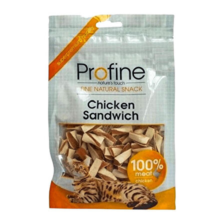 Profine 80Gr Tavuk Etli Snack Chicken Sandwich 1Adet Kedi Ödülü