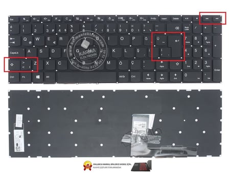Lenovo ideaPad 310-15IKB, 510-15IKB Uyumlu Notebook Klavyesi, Laptop Tuş Takımı (Siyah TR)  / KL0976