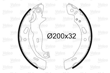 Ford Arka Fren Balatası (pabuc) Fiesta VI 08 /> Mazda II 07> - Valeo 564139