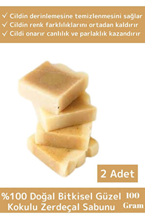 Özel Üretim %100 Doğal Güzel Kokulu Tüm Vücut İçin Uygun Zerdeçal Sabunu 2 Adet