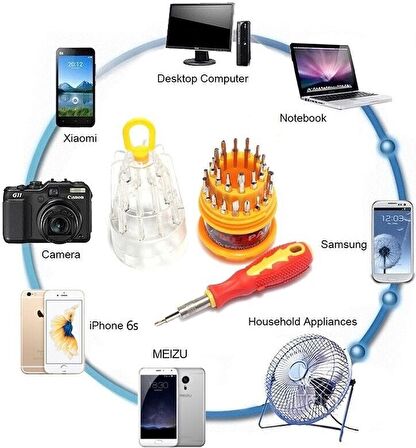 Tornavida Seti 31 Parça Yumurta Tornavida Bits Uç Seti Telefon Tamir Elektronik Tornavida Tamir