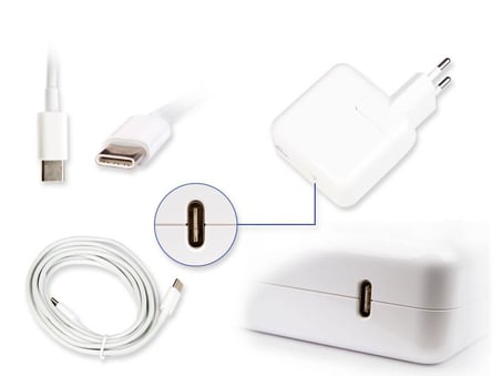 Apple MacBook 29W-30W Type-C Notebook Adaptörü (USB-C) Muadil (14.5V 2A) / RNA-AP11