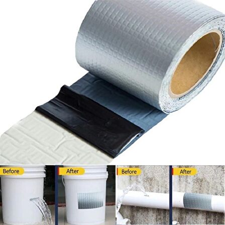  5 M x 10 cm Tape Çatı Boru Çadır Pimaş Tamir Bandı Su Geçirmez Bant Çamur Bant Sızdırmaz Bant