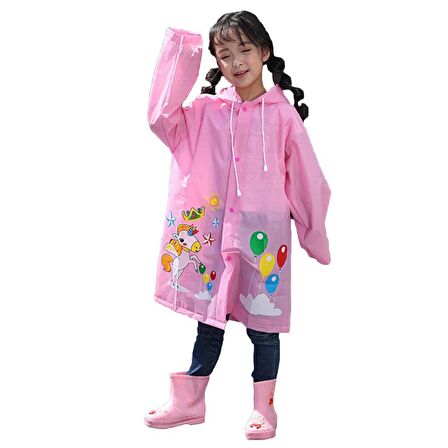 Hayvan Figürlü Kapüşonlu Çocuk Yağmurluk - Çocuk Yağmurluğu - Unisex Yağmurluk