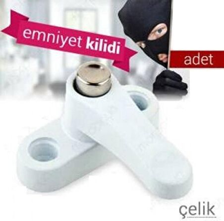  10 Adet METAL Basmalı Kapı Pencere Emniyet Kilidi - Pencere Kapı Emniyet Kilidi -