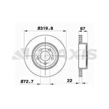 Chrysler Fren Diski Arka Chrysler 300c 04>12 Dodge Challenger - Braxıs Ad1091