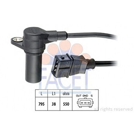 Opel Krank Devir Sensoru Vectra B X25xe - Facet 9.0274