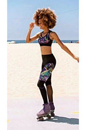 Desenli Kadın Spor Tayt