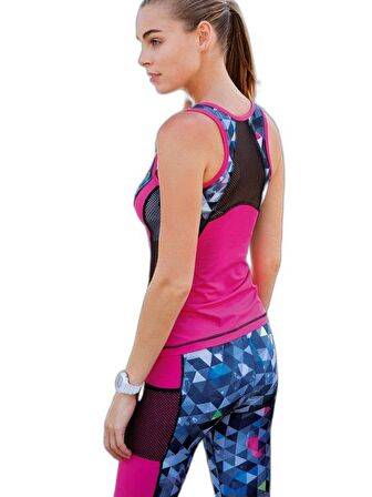 YENİ İNCİ T137 PEMBE (YOGA-FITNESS-PİLATES-KOŞU) SPORCU TAYTI TEK ALT
