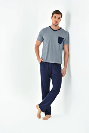 YENİ İNCİ 3'LÜ YARIM KOL ERKEK PİJAMA TAKIM EPJ798